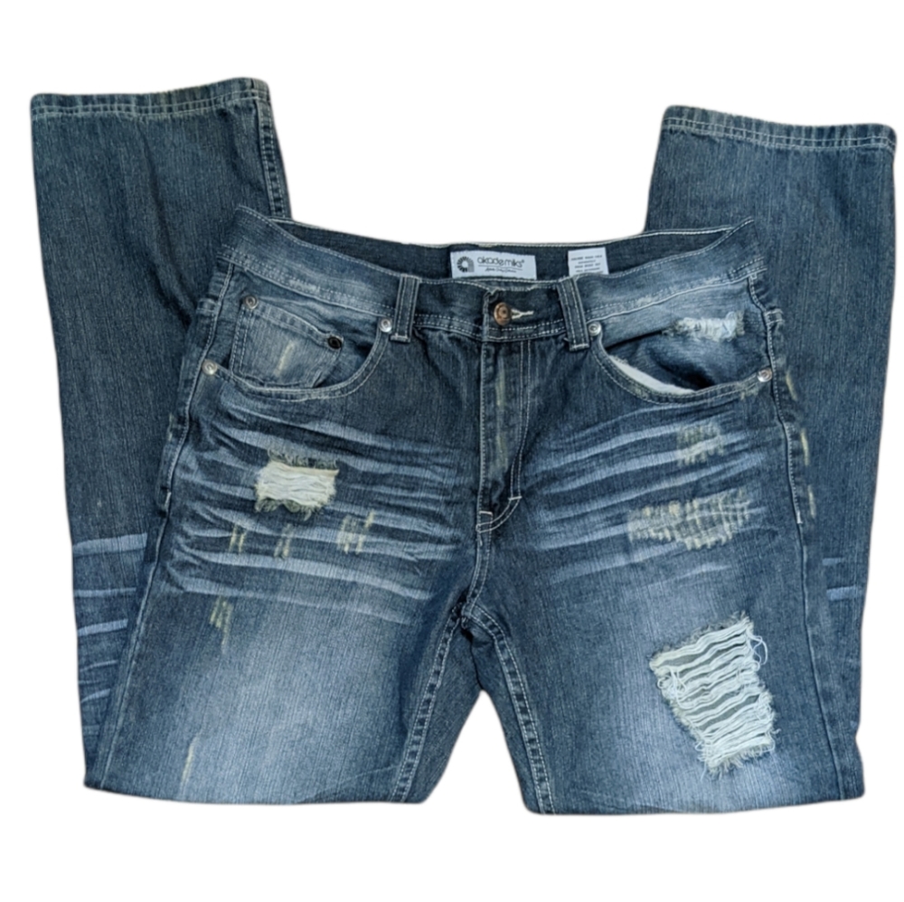 Akademiks boot cut distressed jeans